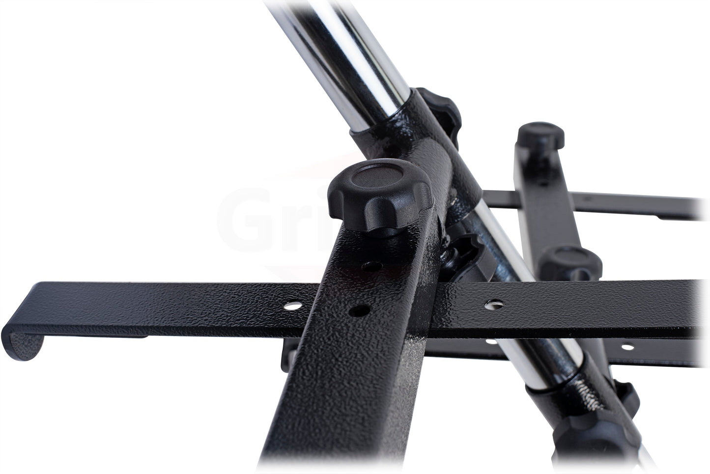 Double DJ Laptop Stand by FAT TOAD | 2 Tier PC Table Holder | Portable Computer Clamp Equipment Rack with Support Mounts for Music Studio Mixers, Controllers, Monitors, & Disc Jockey Booth Gear