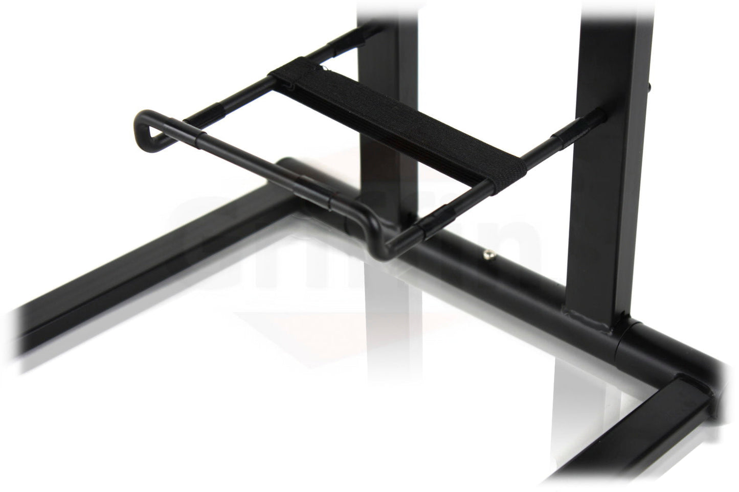 Folding DJ Laptop Stand with Sub-tray Shelf by FAT TOAD | Pro Audio Computer Table Top Rack Stand Mount for iPads, Mixer Controller & Tablets | Portable PC Gear Clamp Holder | Stage Booth, Home Office