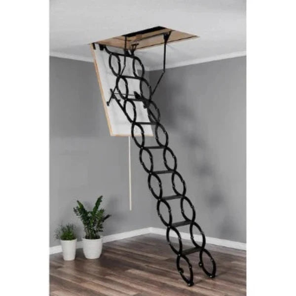 Scissor Insulated Attic Ladder - 31.5in x 23.5in (Long)