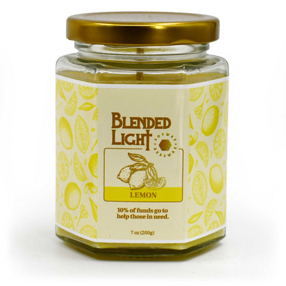 Lemon Scented Candle | Multiple Sizes | Blended Light