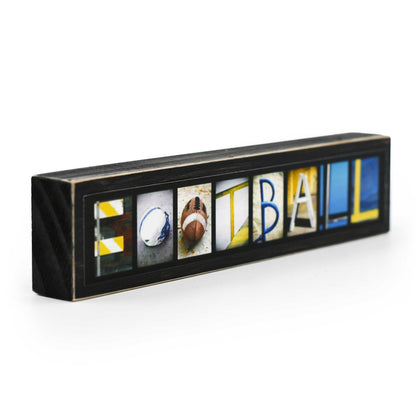Football Word Block | Multiple Sizes & Colors | Letters of Love Designs