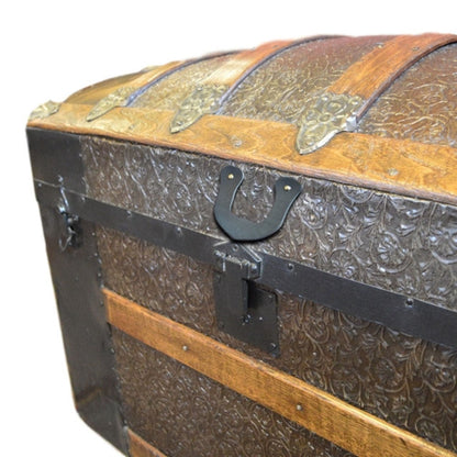 Leather Trunk Lid Lifts Durable Leather, 3-1/2" x 4-1/8", Black or Natural Colors