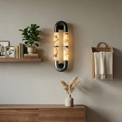 Luma Arc Dual Alabaster Wall Sconce
