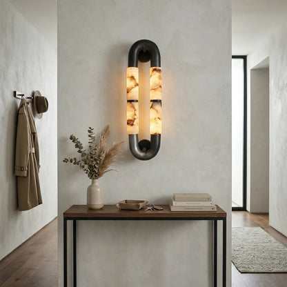 Luma Arc Dual Alabaster Wall Sconce