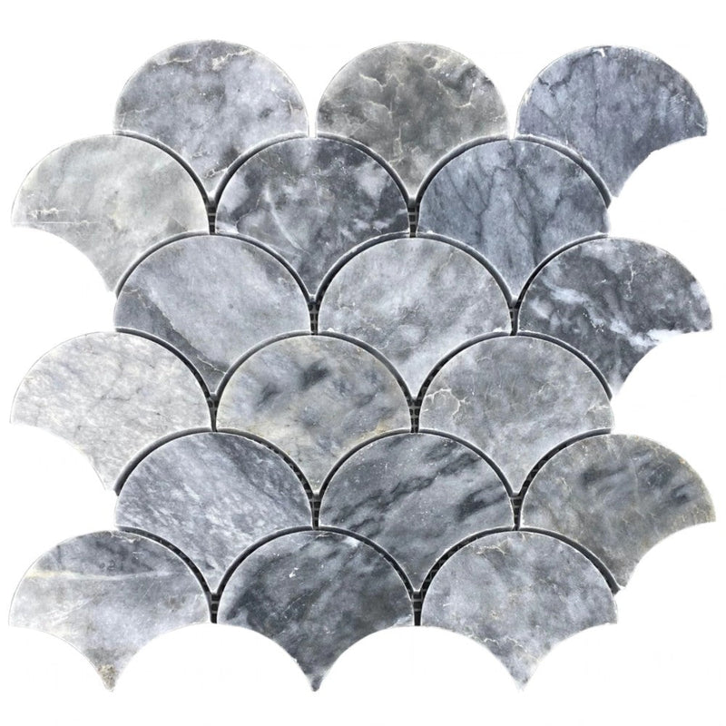 Luna Sky Marble Laguna on 12" x 12" Mesh Mosaic Tile