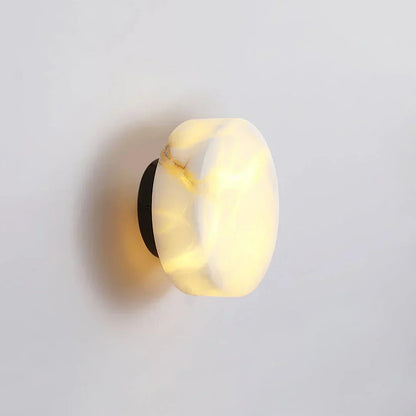 Disc Shaped Alabaster Wall Light