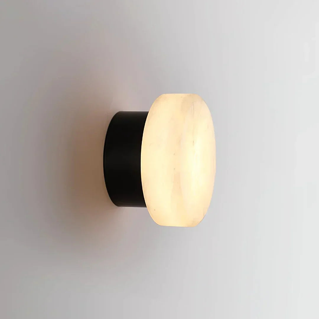Disc Shaped Alabaster Wall Light