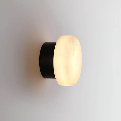 Disc Shaped Alabaster Wall Light