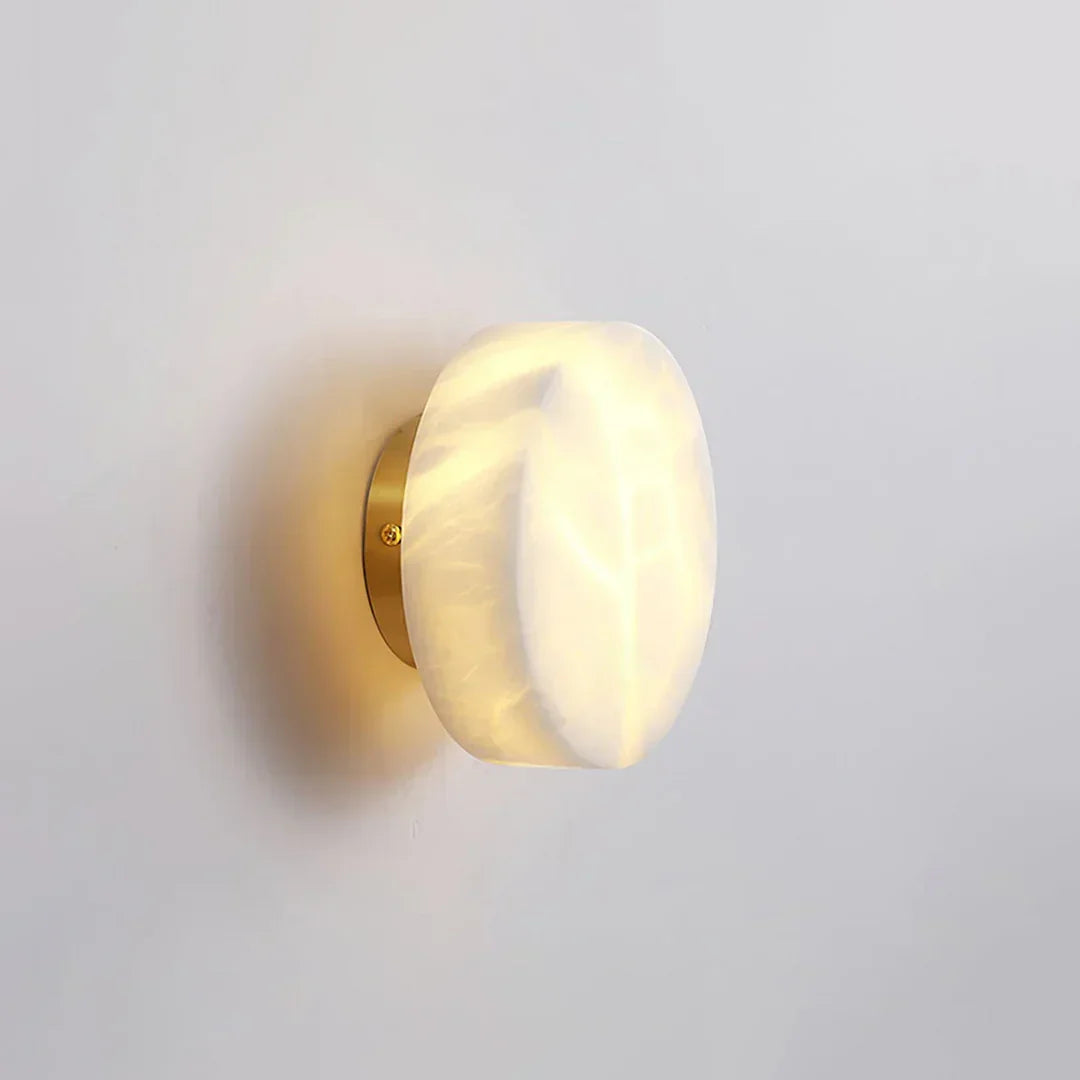 Disc Shaped Alabaster Wall Light