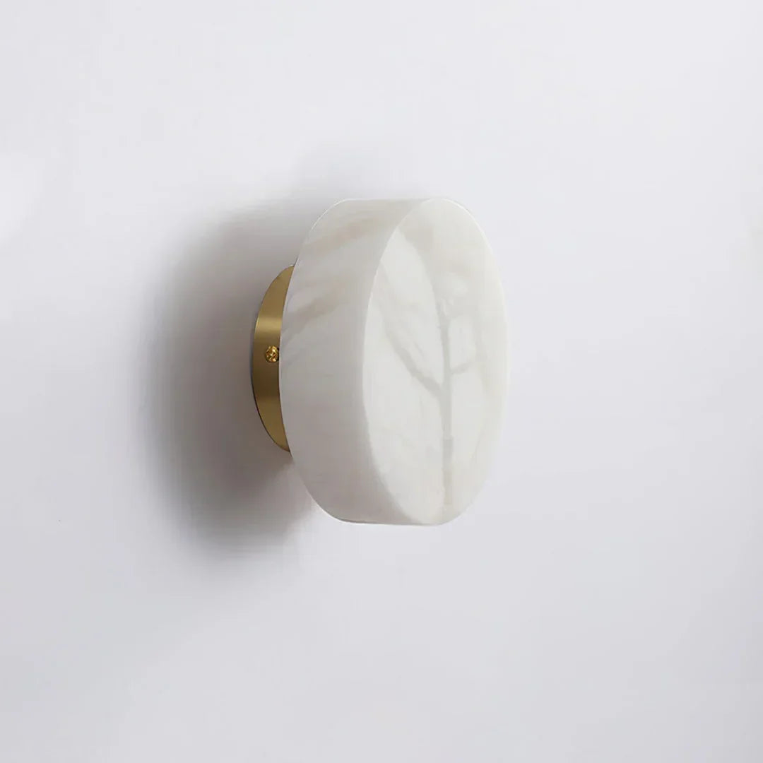 Disc Shaped Alabaster Wall Light