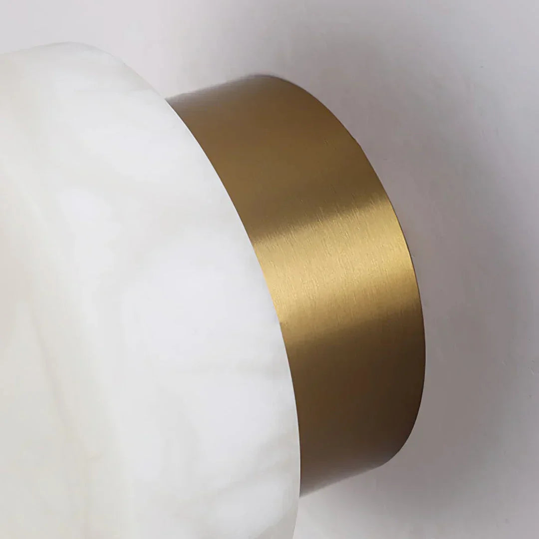 Disc Shaped Alabaster Wall Light