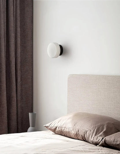 Disc Shaped Alabaster Wall Light