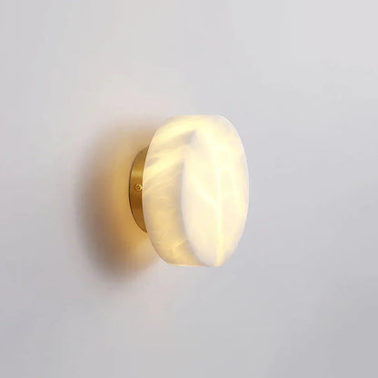 Disc Shaped Alabaster Wall Light