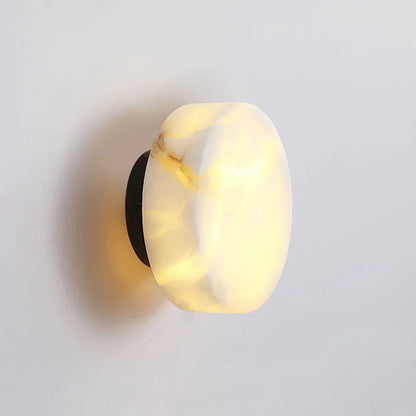Disc Shaped Alabaster Wall Light