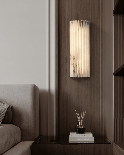 Alabaster Alvia Striped Wall Light
