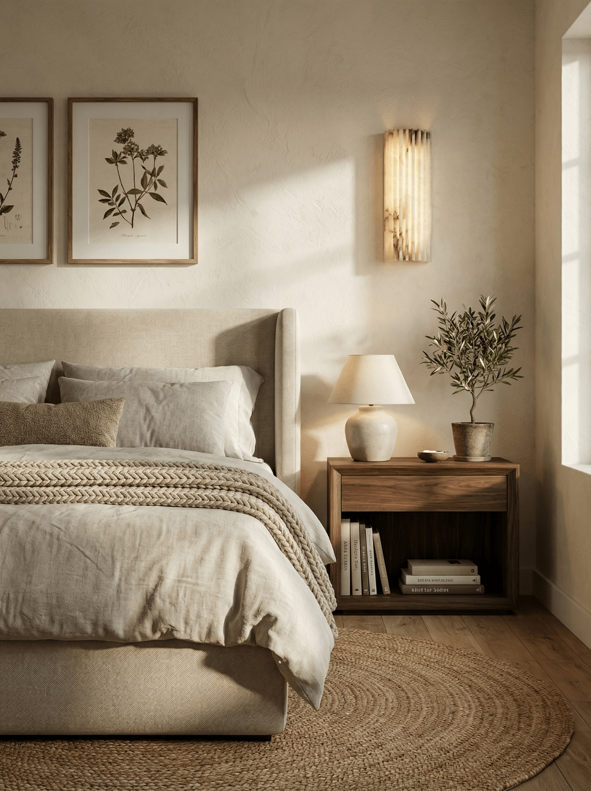 Alabaster Alvia Striped Wall Light