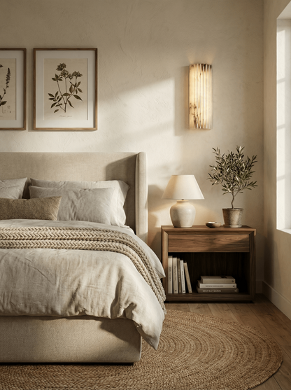 Alabaster Alvia Striped Wall Light