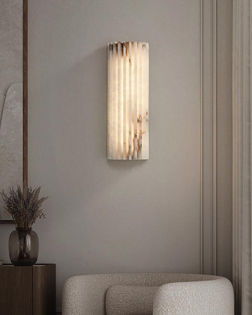 Alabaster Alvia Striped Wall Light