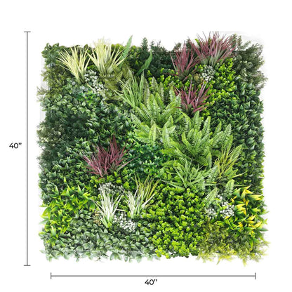Urban Greenery Artificial Vertical Garden Green Wall Panel 40×40in 11 SQ FT – UV Resistant – Commercial Grade