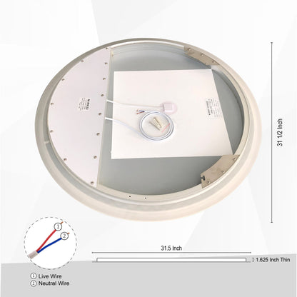 Zeek 32" BackLit LED lighted  Round Bathroom Wall Mirror M-RN32 CLEARANCE*