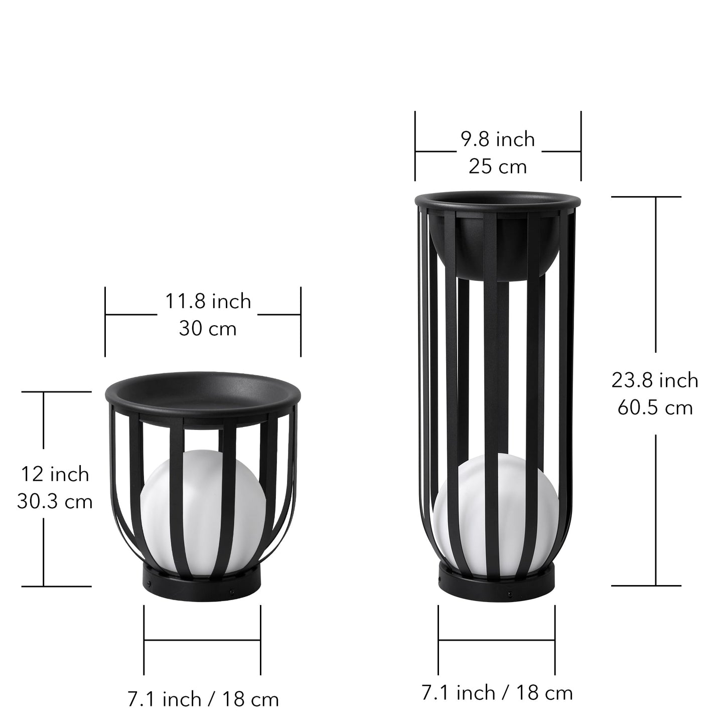 Outdoor Solar Power LED Plant Stand