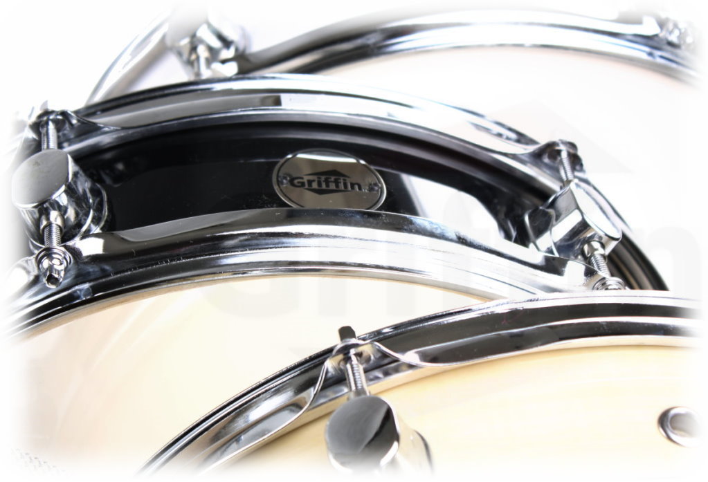 Piccolo Snare Drum 13" x 3.5" by GRIFFIN - 100% Poplar Wood Shell with Black PVC & White Coated Drum Head - Drummers Acoustic Marching Kit Percussion