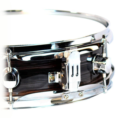Piccolo Snare Drum 13" x 3.5" by GRIFFIN - 100% Poplar Wood Shell with Zebra Wood Finish & Coated Drum Head - Marching Drummers Percussion