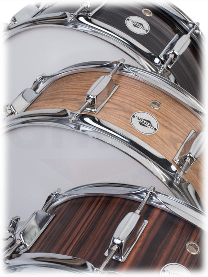GRIFFIN Snare Drum | Poplar Wood Shell 14" x 5.5" with Black PVC & Coated Head | Acoustic Marching Percussion Musical Instrument Set with Drummers Key, 8 Metal Tuning Lugs & Snare Strainer Throw Off