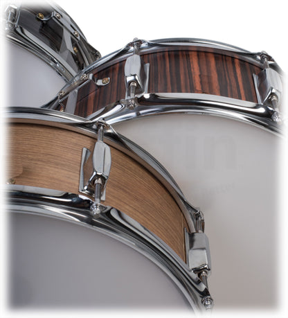 Snare Drum by GRIFFIN | 14" x 5.5"  Black Hickory PVC & Coated Head on Poplar Wood Shell | Acoustic Marching Percussion Instrument Set, Drummers Key, 8 Metal Tuning Lugs & Snare Strainer Throw Off Kit