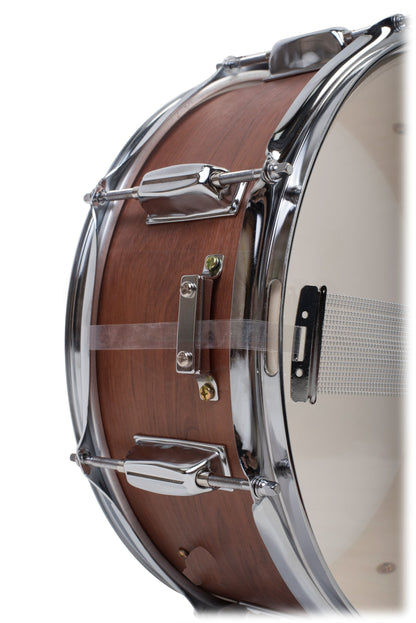 GRIFFIN Snare Drum Package with Snare Stand, 2 Pairs of Drum Sticks & Drum Key | Snare Kit with Poplar Wood Shell 14" x 5.5" with Flat Hickory PVC | 8 Metal Tuning Lugs & Snare Strainer Throw Off