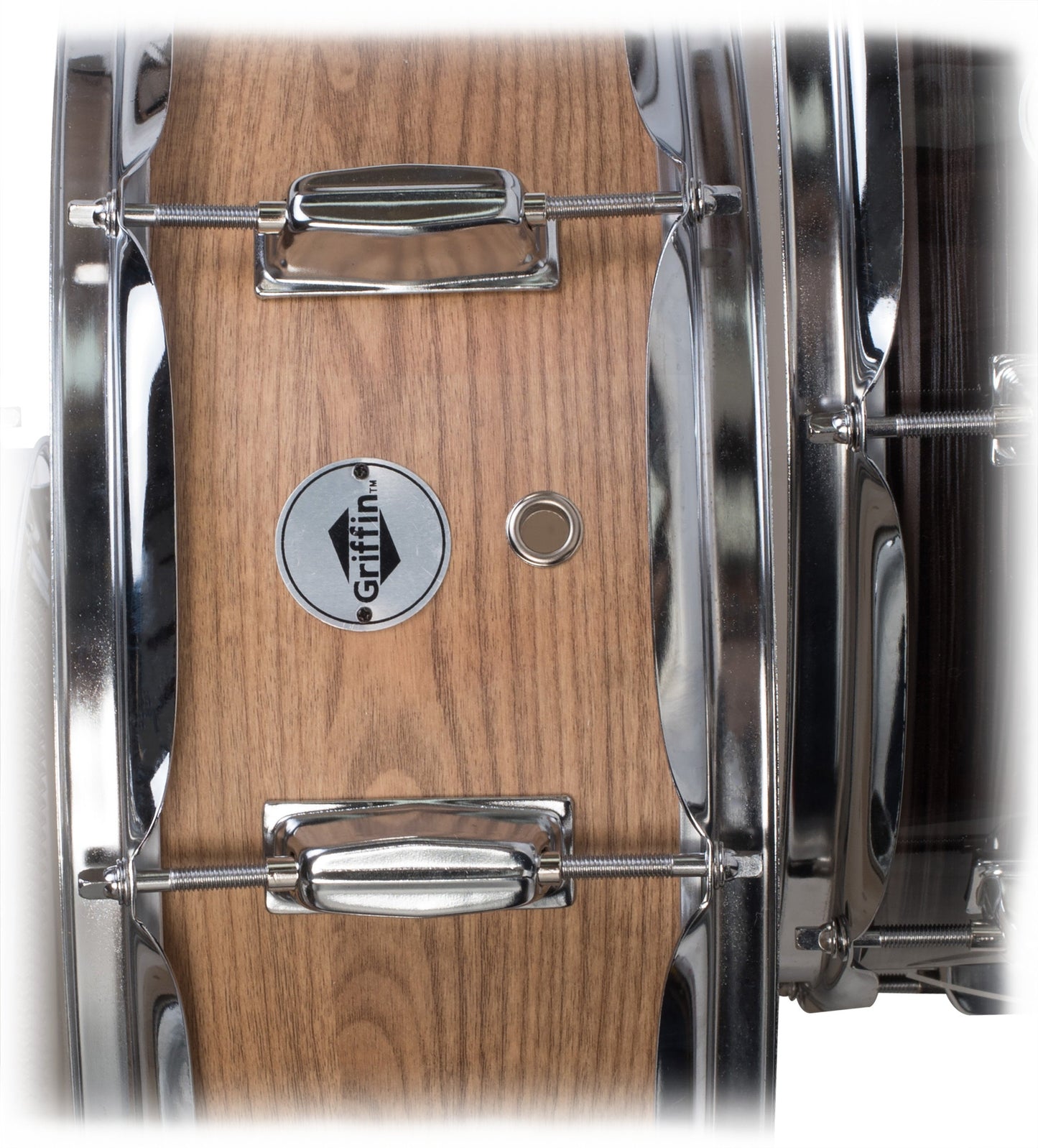GRIFFIN Snare Drum Kit with Snare Stand, 2 Pairs of Maple Drum Sticks & Drum Key | Wood Shell Drum Set, Percussion Musical Instrument Practice Package | 8 Metal Tuning Lugs & Snare Strainer Throw Off