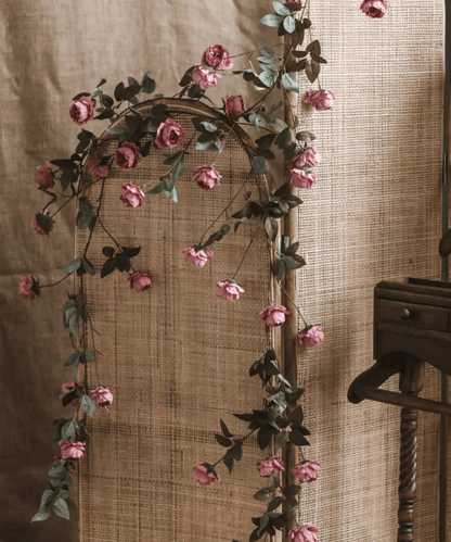 Artificial Small Peony Flower Vine 65" Long