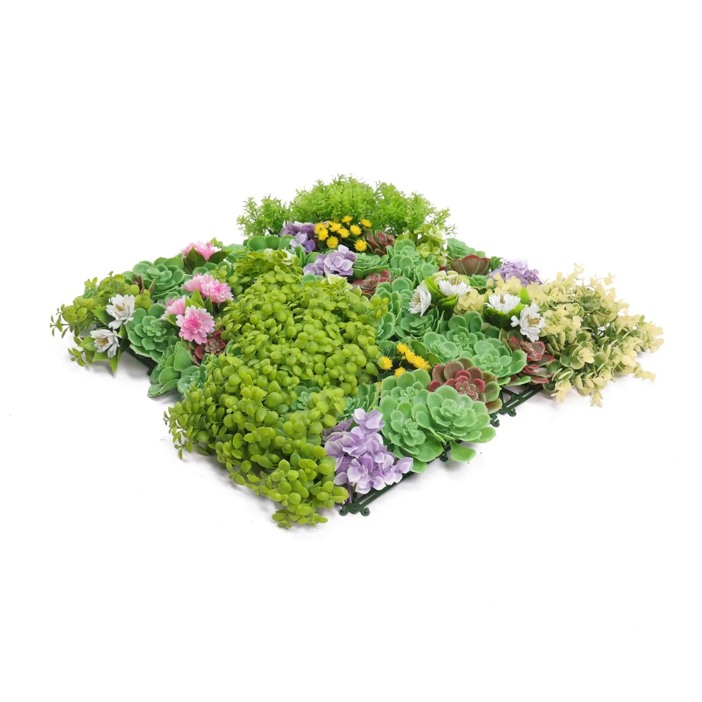 Dense Succulent Artificial Vertical Garden Green Wall Panel 20×20in – UV Resistant – Commercial Grade