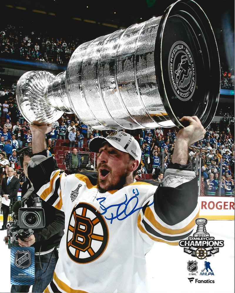 Brad Marchand 2011 Stanley Cup Boston Bruins Autographed 11" x 14" Hockey Photo