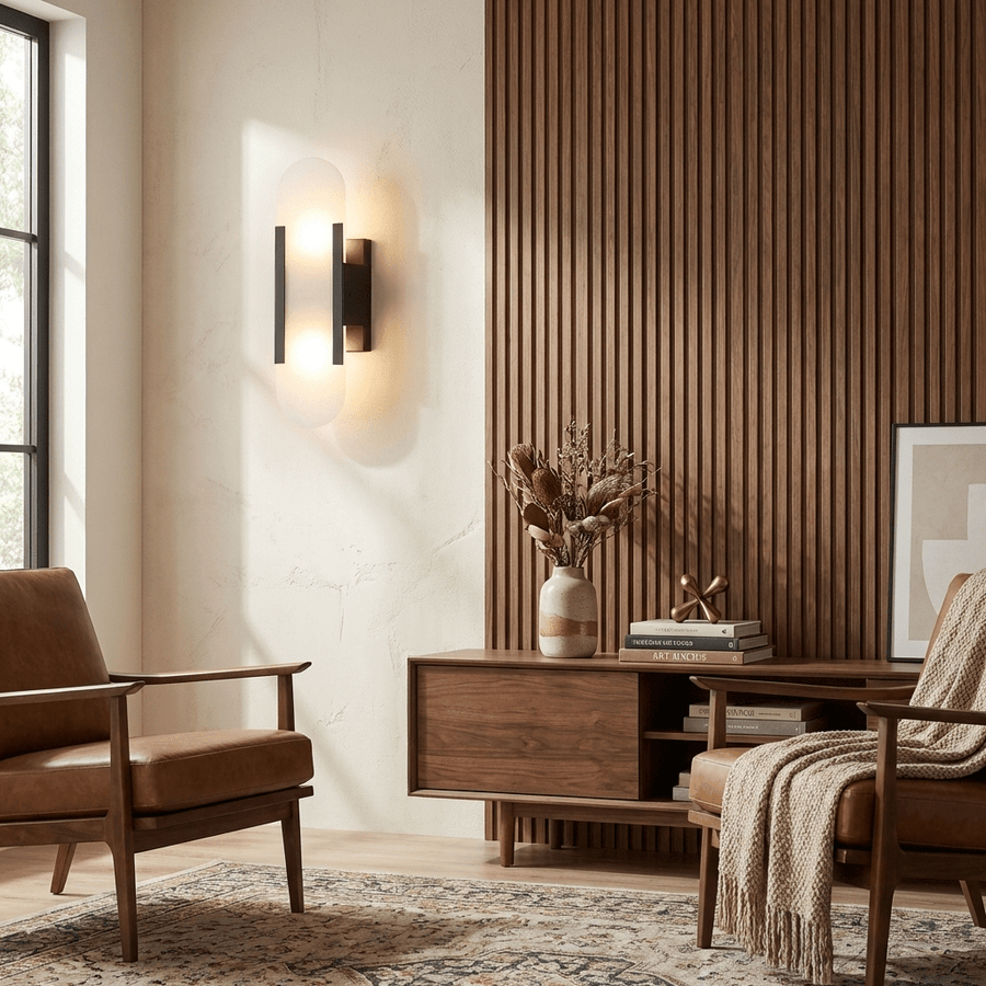 Melange Elongated Alabaster Wall Lamp