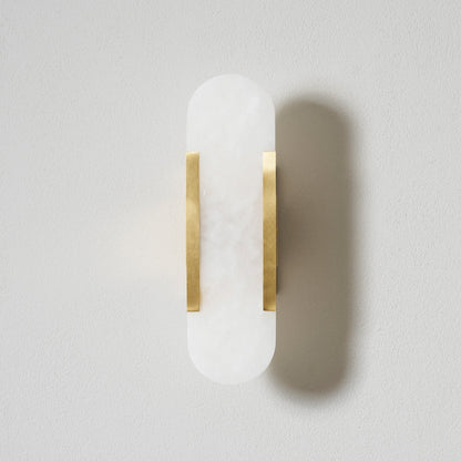 Melange Elongated Alabaster Wall Lamp