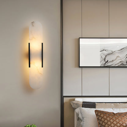 Melange Elongated Alabaster Wall Lamp
