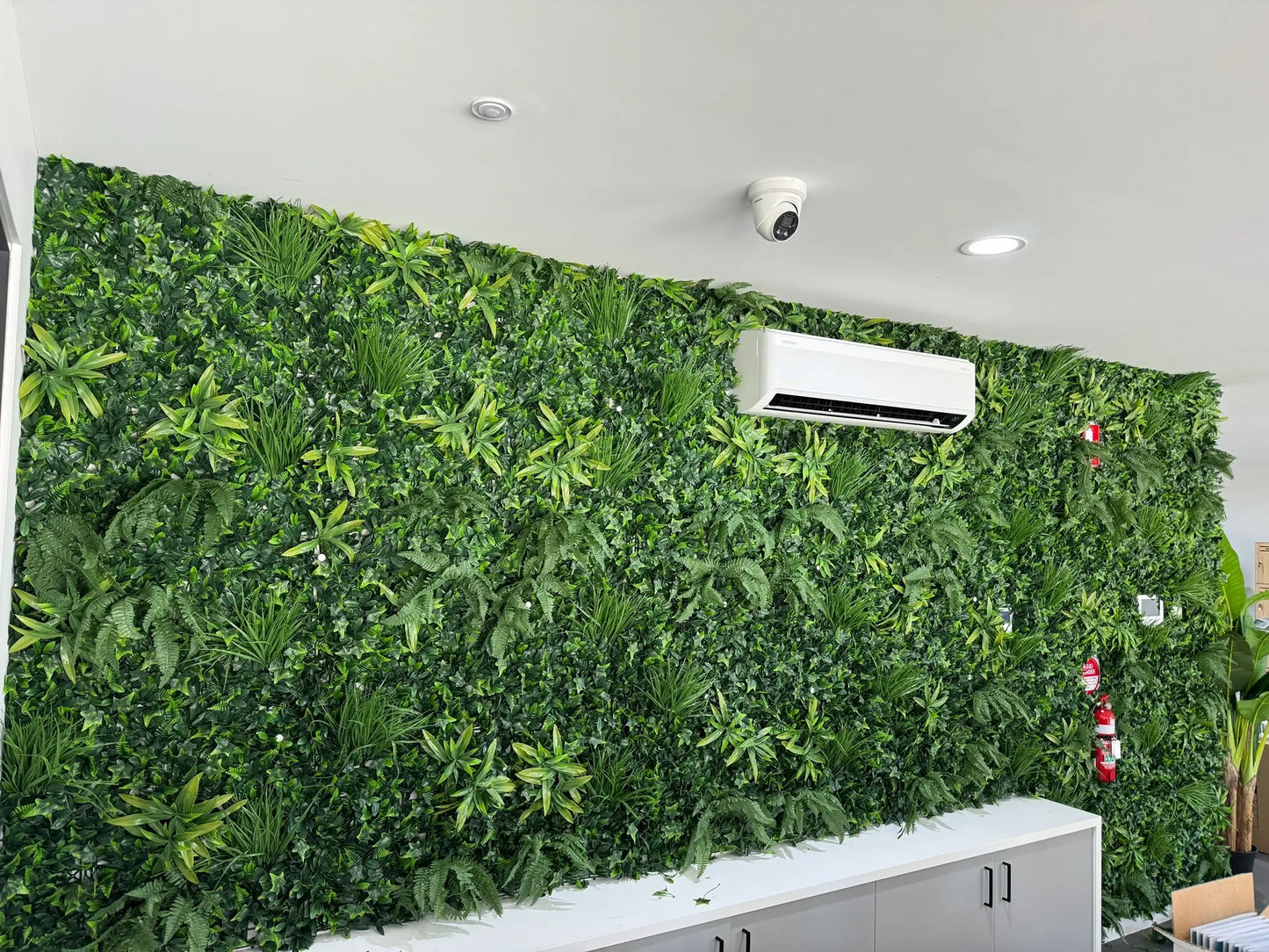 Green Tropics Artificial Vertical Garden Green Wall Panel 40×40in 11 SQ FT – UV Resistant – Commercial Grade