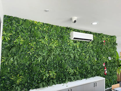 Green Tropics Artificial Vertical Garden Green Wall Panel 40×40in 11 SQ FT – UV Resistant – Commercial Grade