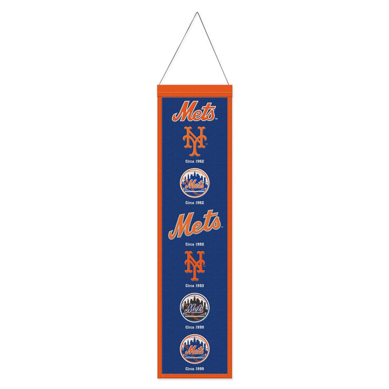 New York Mets 8" x 32" Wool Banner