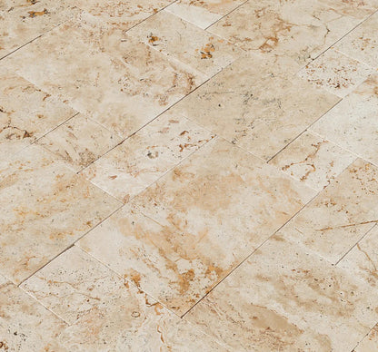 Mina Rustic Travertine Tumbled Pavers