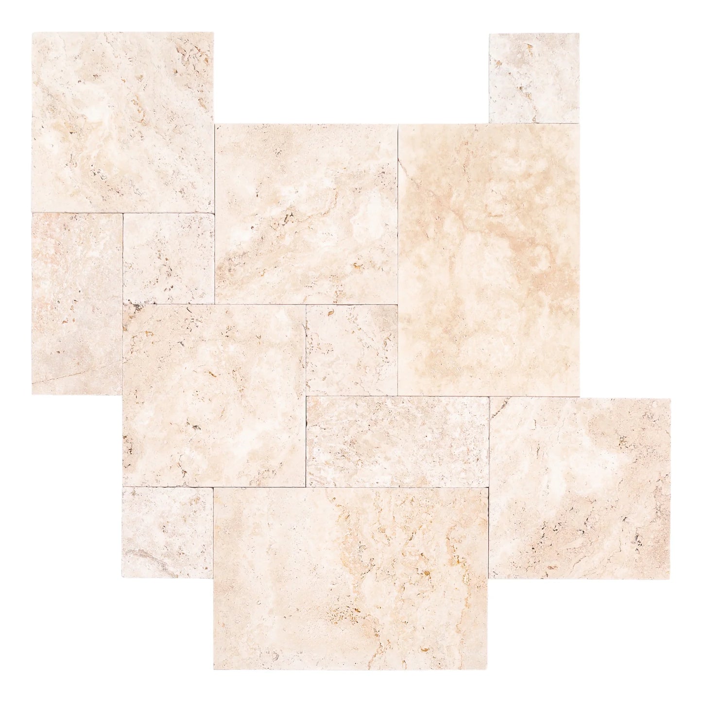 Mina Rustic Travertine Tumbled Pavers