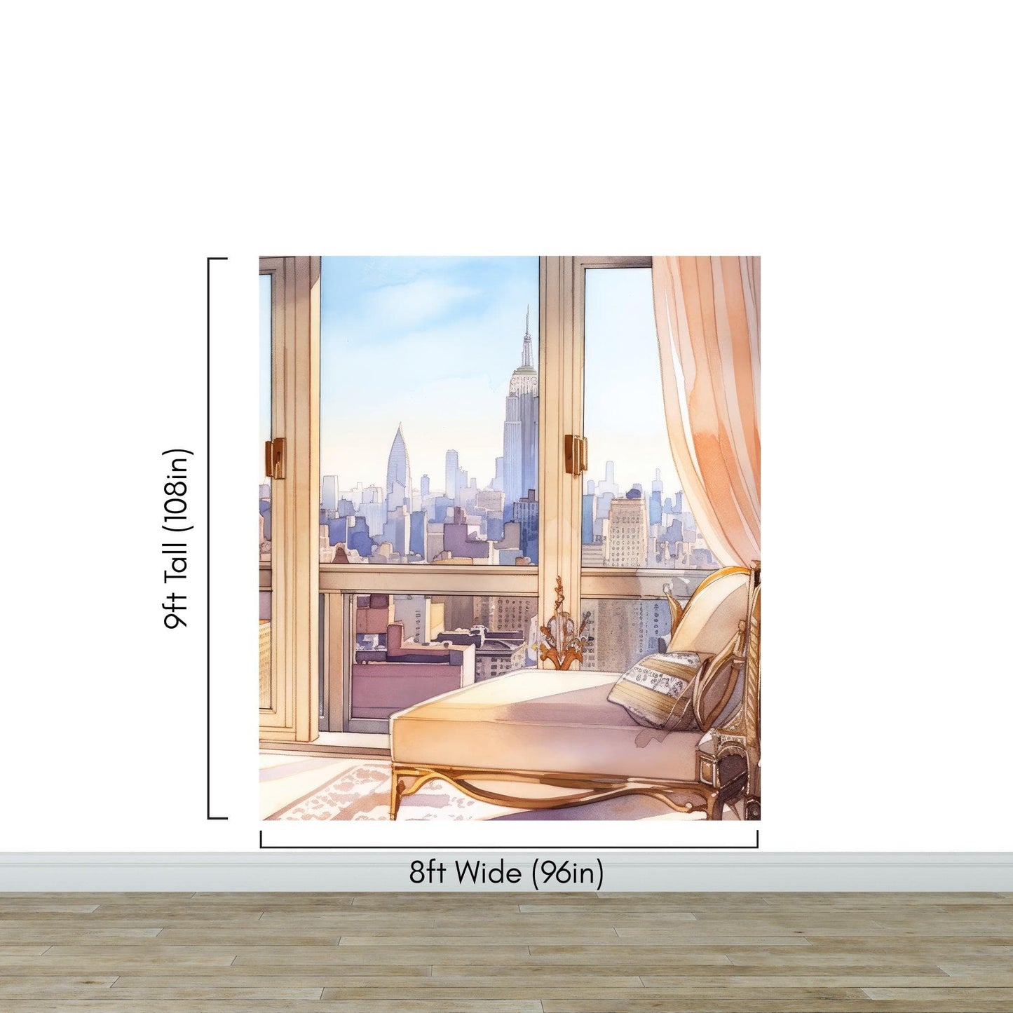 New York City Penthouse View Wallpaper Mural. #6660