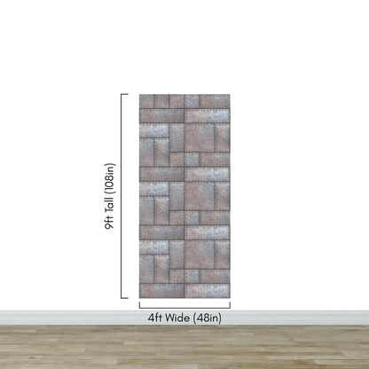 Modern Urban Wallpaper Decor. Metal Steel 3D Wall Mural. #6740