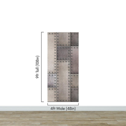 Rustic Metal Steel 3D Wallpaper Mural. #6752