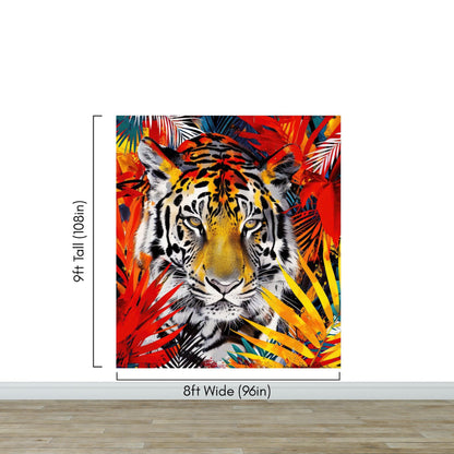 Glamour Chic Colorful Jungle Tiger Wall Mural. #6926
