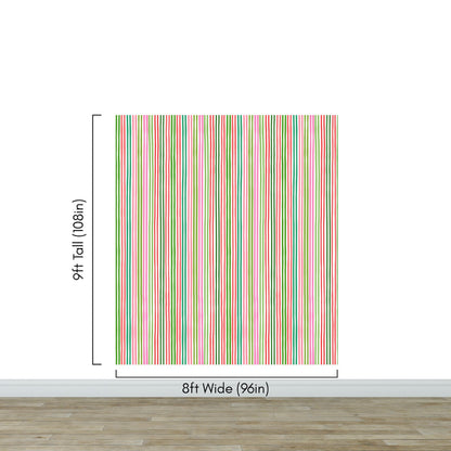 Color Vertical Stripes Pattern Wallpaper Mural. #7034