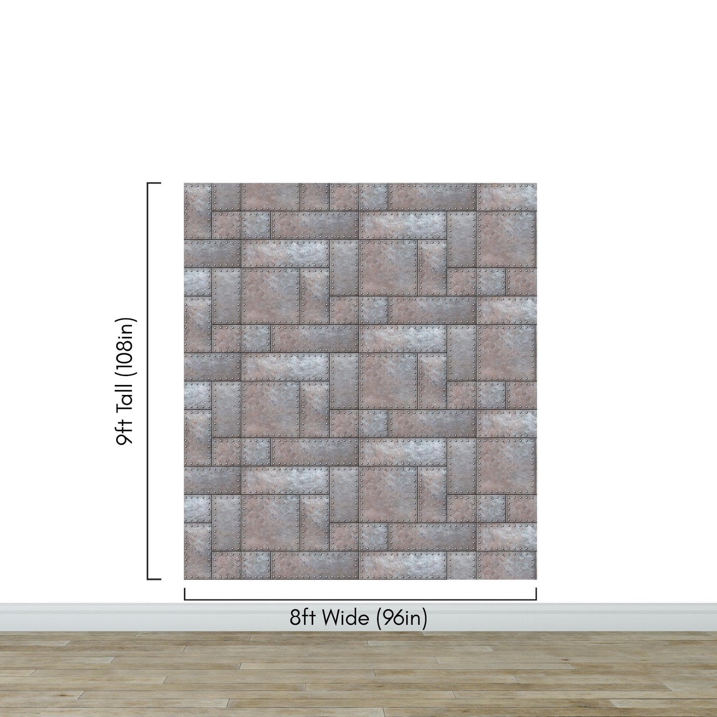 Modern Urban Wallpaper Decor. Metal Steel 3D Wall Mural. #6740
