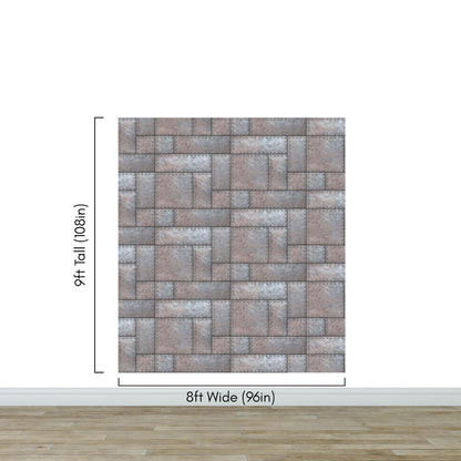 Modern Urban Wallpaper Decor. Metal Steel 3D Wall Mural. #6740