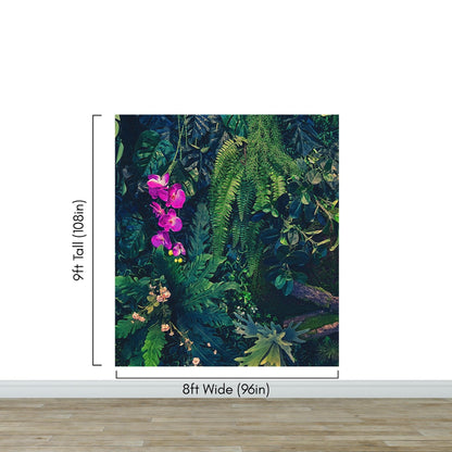 Jungle Wallpaper, Forest Greenery Botanical Wall Mural. #6741